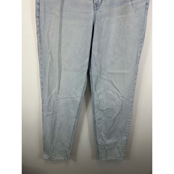 American Eagle Highest Rise Baggy Straight Jeans Size 16 X-Long Light Wash - Picture 11 of 14
